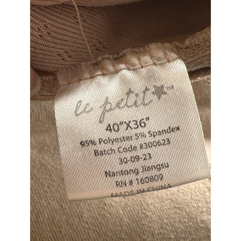 LePetit Baby Swaddle Blanket Multiuse Beige Tan Peach Solid Soft Stretch Diamond - Picture 7 of 8